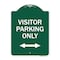 Signmission Visitor Parking Visitor Parking Only With Bidirectional Arrow, Green & White, A-DES-GW-1824-22725 A-DES-GW-1824-22725 - alternate 1